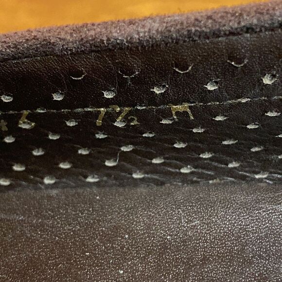 Stuart Weitzman Lincoln Perforated Driving Loafers Black Suede Size 7.5 - Picture 10 of 12